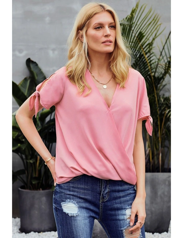 Pink Charismatic Drape Blouse, hi-res image number null