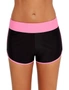 Contrast Pink Trim Swim Board Shorts, hi-res