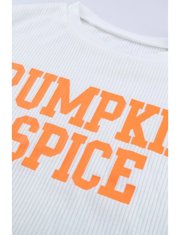 PUMPKIN SPICE Graphic Pullover Knit Top, hi-res image number null