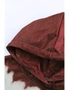 Wine Hooded Tie Dye Print Pocket Casual Sweatshirt, hi-res