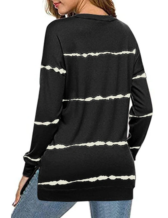 Tie-dye Stripes Black Sweatshirt, hi-res image number null
