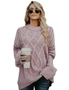 Pink Oversize Thick Pullover Sweater, hi-res