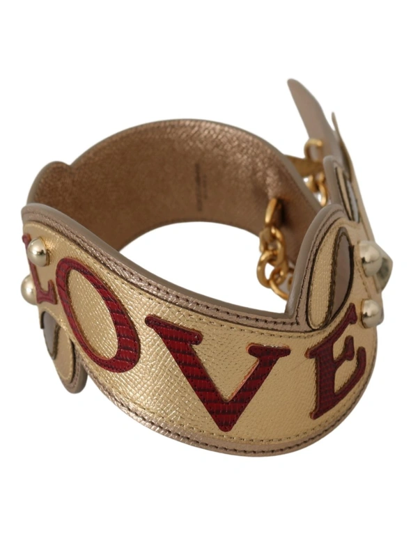 Dolce & Gabbana Gold Leather LOVE Bag Accessory Shoulder Strap, hi-res image number null