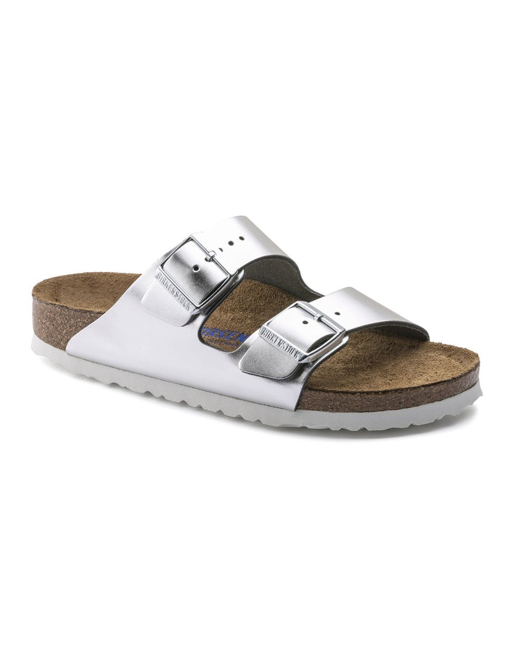 Birkenstock Women s Arizona Birko Flor Sandals Silver Size 40 EU