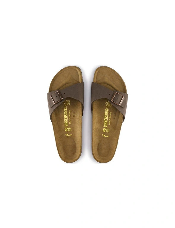 Birkenstock Men's Madrid Birkibuc Narrow Fit Sandals (Mocca, Size 41 EU), hi-res image number null