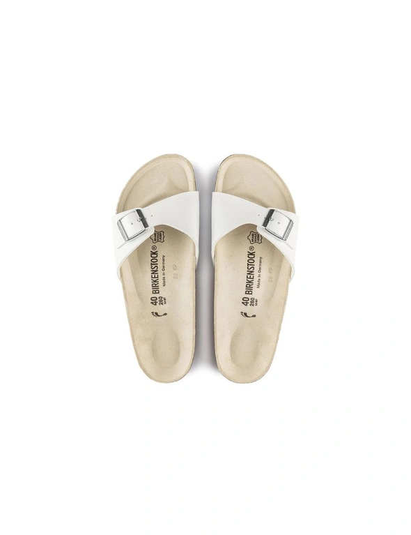 Birkenstock Men's Madrid Birko-Flor Narrow Fit Sandals (White, Size 45 EU), hi-res image number null