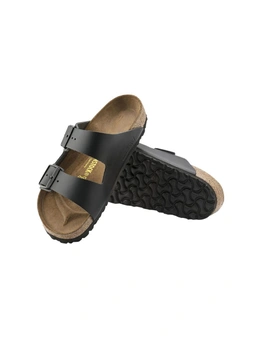Birkenstock Men's Arizona Natural Leather Sandals (Black, Size 41 EU)