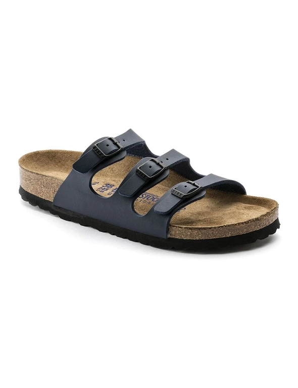 Birkenstock Men's Florida Birko-Flor Soft Footbed Sandals (Blue, Size 41 EU), hi-res image number null
