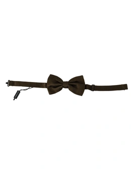 Dolce & Gabbana Brown Polka Dots Silk Adjustable Neck Papillon Men Bow Tie