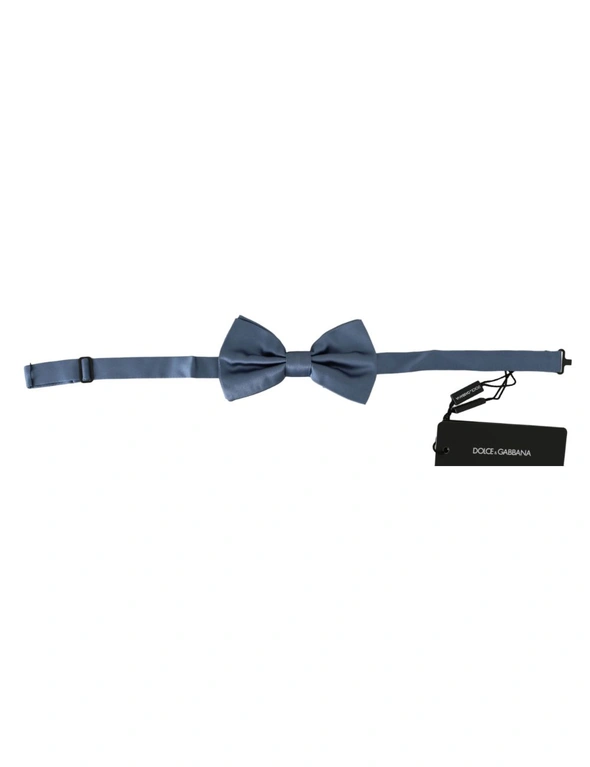 Dolce & Gabbana Blue 100% Silk Adjustable Neck Papillon Bow tie, hi-res image number null