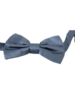 Dolce & Gabbana Blue 100% Silk Adjustable Neck Papillon Bow tie