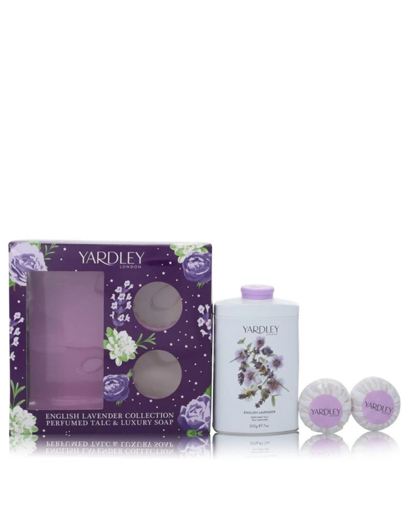 English Lavender Gift Set By Yardley London 7 oz Perfumed Talc + 2ml -7 oz Perfumed Talc + 2 ml, hi-res image number null