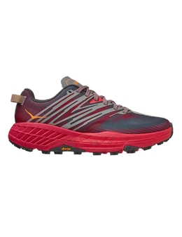 Hoka One One Women's Speedgoat 4 Trail Running Shoes (Castlerock/Paradise Pink, Size 8 US)