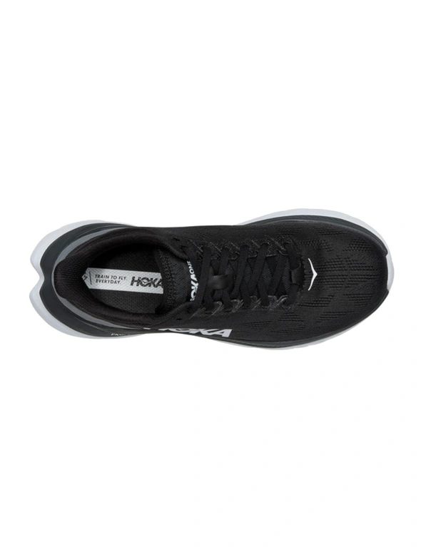 HOKA ONE ONE Women's Running Shoes, Black White, 7 US