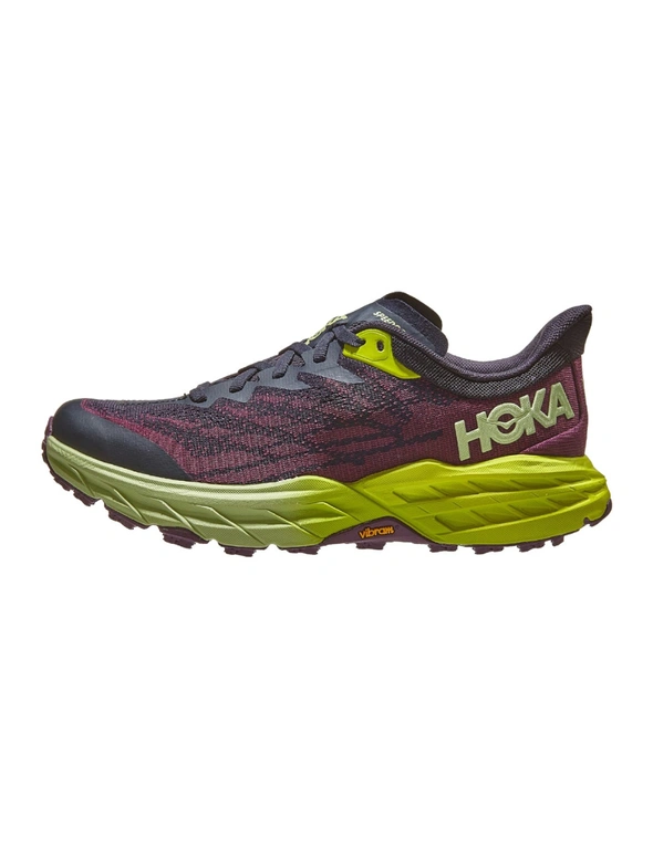 Hoka One One Women's Speedgoat 5 Running Shoes (Blue Graphite/Evening Primrose, Size 10 US), hi-res image number null