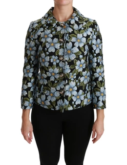 Dolce & Gabbana Multicolor Floral Blazer Coat Polyester Jacket -IT40|S