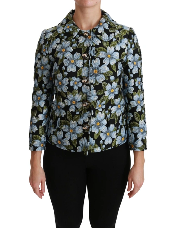 Dolce & Gabbana Multicolor Floral Blazer Coat Polyester Jacket -IT40|S, hi-res image number null