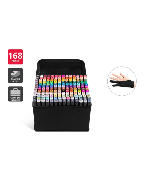 168-Piece Colour Marker Set (Black), hi-res image number null