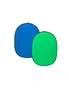 Kogan Reversible Collapsible Pop Up Background Screen (Green & Blue), hi-res
