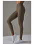 Azura Exchange Dark Brown Solid Color High Waist Butt Lifting Active Leggings, hi-res