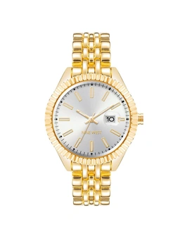 Golden Fashion Analog Watch with Day and Date Functions