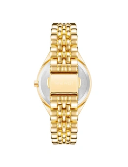 Golden Fashion Analog Watch with Day and Date Functions