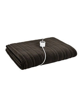 Ovela Plush Electric Heated Throw Blanket (Dark Chocolate, 160cm x 130cm)