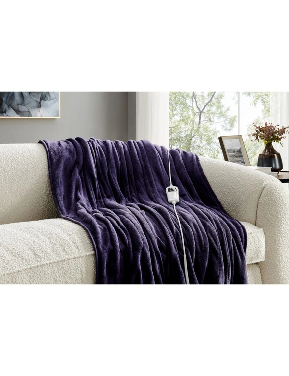 Ovela Plush Electric Heated Throw Blanket (Orchid, 160cm x 130cm), hi-res image number null