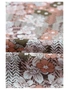 Azura Exchange Khaki Plus Size Printed Long Sleeve Drawstring V Neck Blouse, hi-res