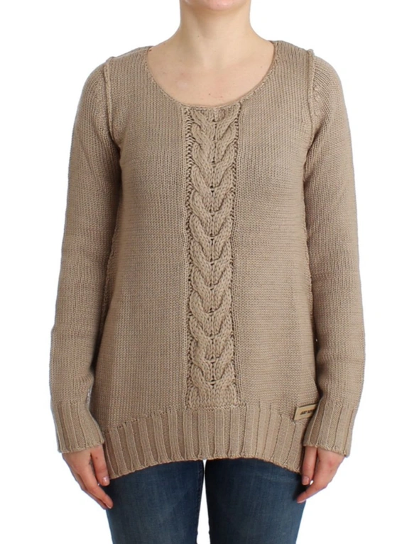 Cavalli Beige knitted wool sweater, hi-res image number null