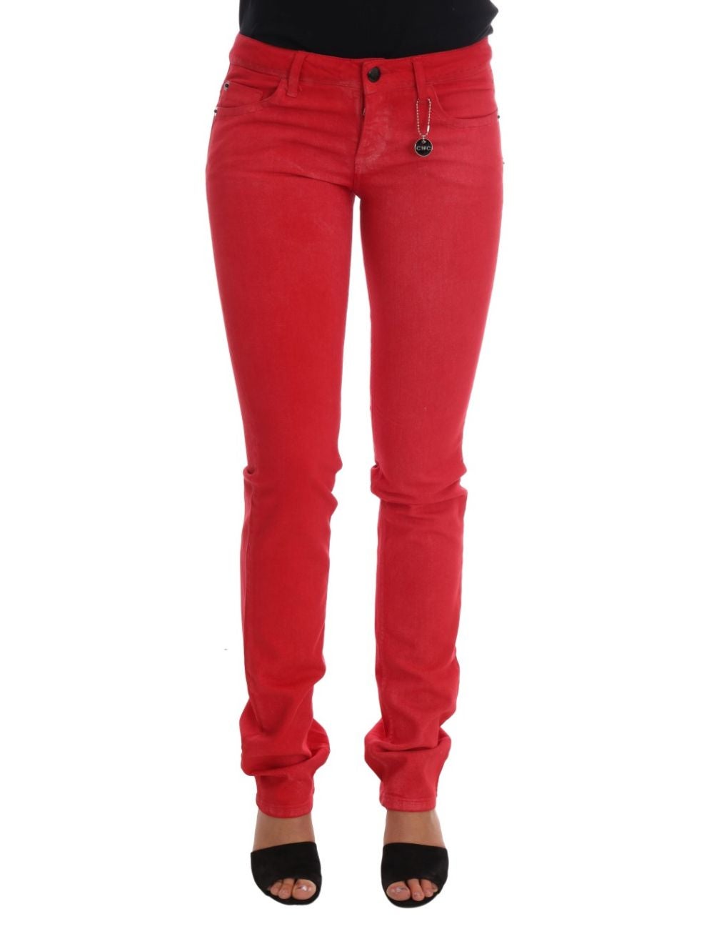 Costume National Red Cotton Stretch Slim Jeans | Noni B Australia