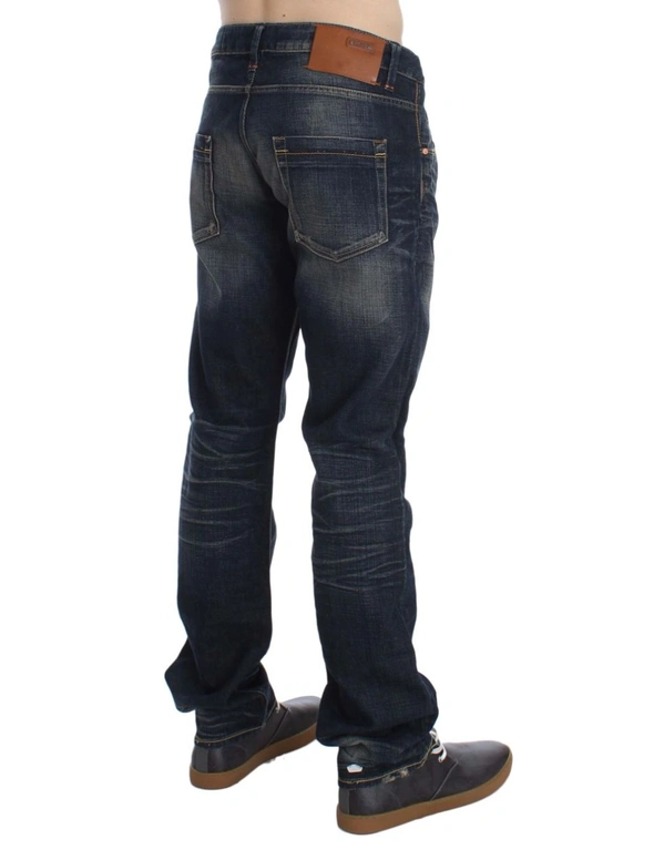 Blue Wash Straight Fit Low Waist Jeans, hi-res image number null
