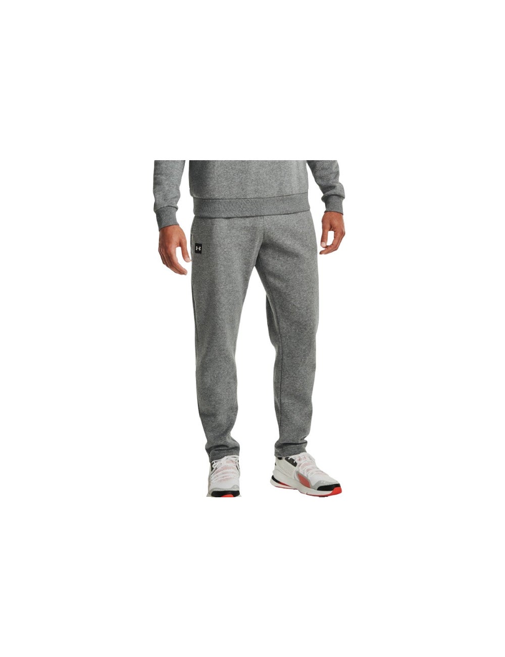 Under Armour Men's Rival Fleece Pants (Mod Grey Light Heather/Onyx White,  Size XL)