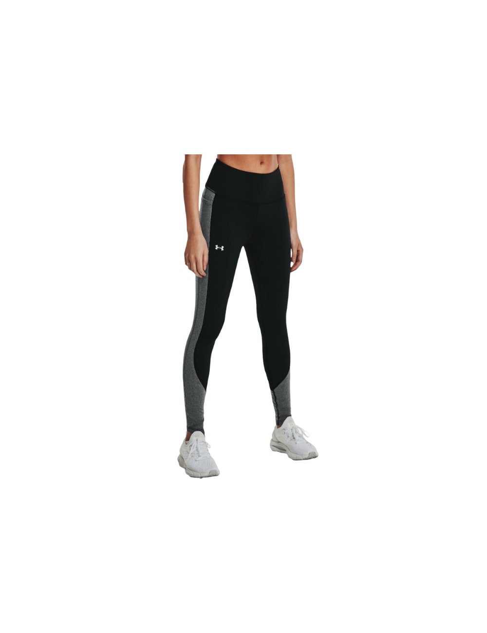 Under Armour Women's Cosy Blocked Tights (Black/White, Size L
