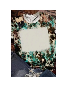 Azura Exchange Blank Graphic Leopard Dyed Print T Shirt