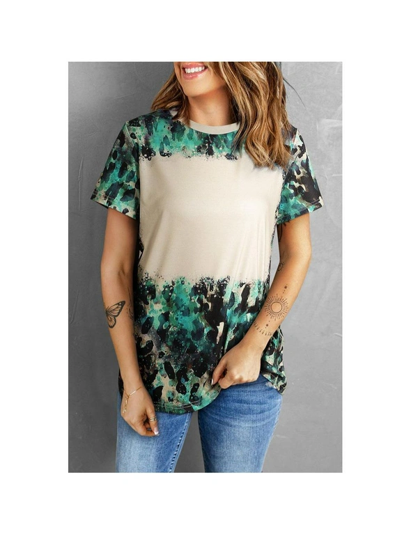 Azura Exchange Blank Graphic Leopard Dyed Print T Shirt, hi-res image number null