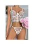 Azura Exchange Sheer Lace Bustier and Thong Lingerie Set, hi-res