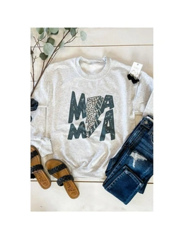Azura Exchange MAMA Lightning Leopard Print Long Sleeve Sweatshirt