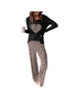 Azura Exchange Heart Print Long Sleeve Top and Pants Loungewear, hi-res
