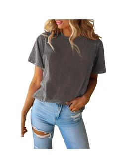 Azura Exchange Mineral Washed Casual Short Sleeve Tee