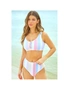 Azura Exchange Snap Buttons Striped Print Two-piece Bikini, hi-res
