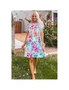 Azura Exchange Short Sleeve High Waist Floral T-shirt Dress, hi-res