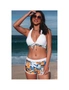 Azura Exchange Tropical Leaf Print Tie Bikini and Boardshorts, hi-res