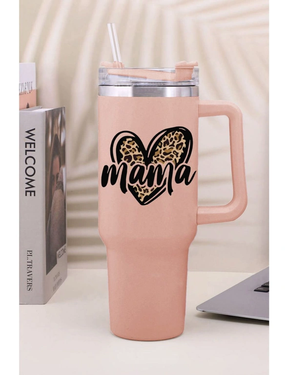 Azura Exchange mama Leopard Heart Shape Stainless Steel Insulate Cup 40oz, hi-res image number null