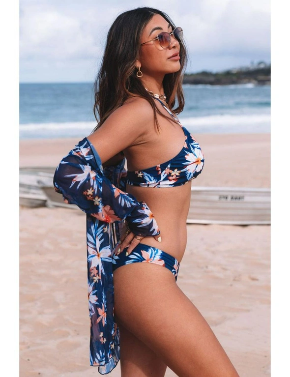 Azura Exchange Floral Triangular Bikini Set with Swimsuit Cover up, hi-res image number null