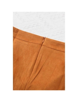 Azura Exchange Fringed Wrap Western Midi Skirt