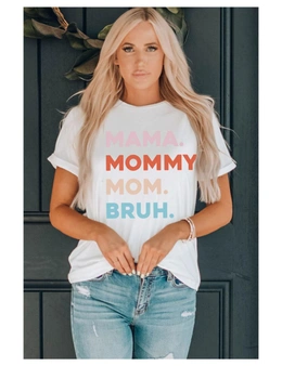 Azura Exchange Mama Mommy Mom Bruh Letter Graphic T Shirt