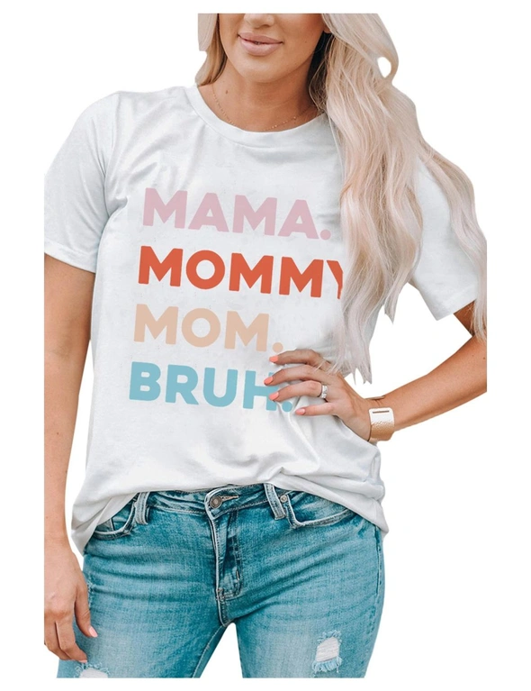 Azura Exchange Mama Mommy Mom Bruh Letter Graphic T Shirt, hi-res image number null
