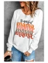 Azura Exchange Beige Thankful Mama Graphic Print Long Sleeve Sweatshirt, hi-res