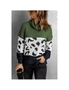 Azura Exchange Turtleneck Splicing Chunky Knit Pullover Sweater, hi-res